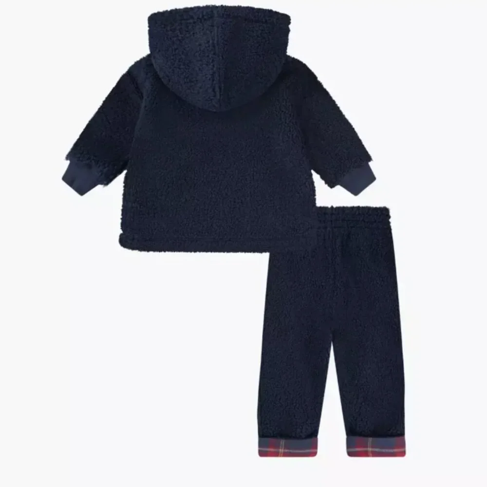 NWT Half Zip Sherpa Pullover and Pants Set Baby 6 months